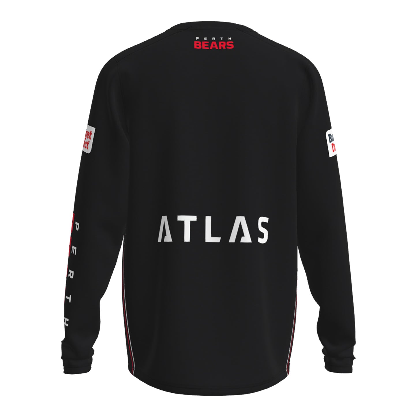 Perth Bears Mens Training Tee Ls Black
