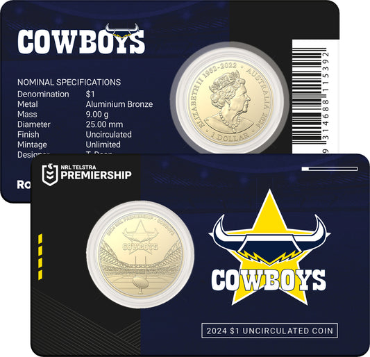 North Queensland Cowboys Coin In Card