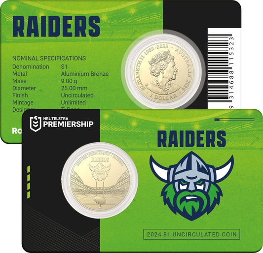 Canberra Raiders Coin In Card