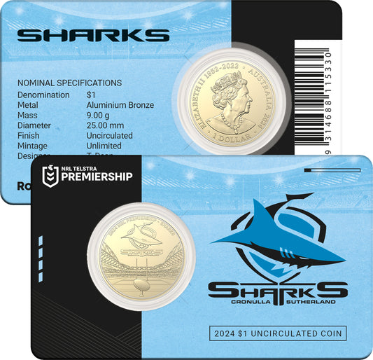 Cronulla-Sutherland Sharks Coin In Card