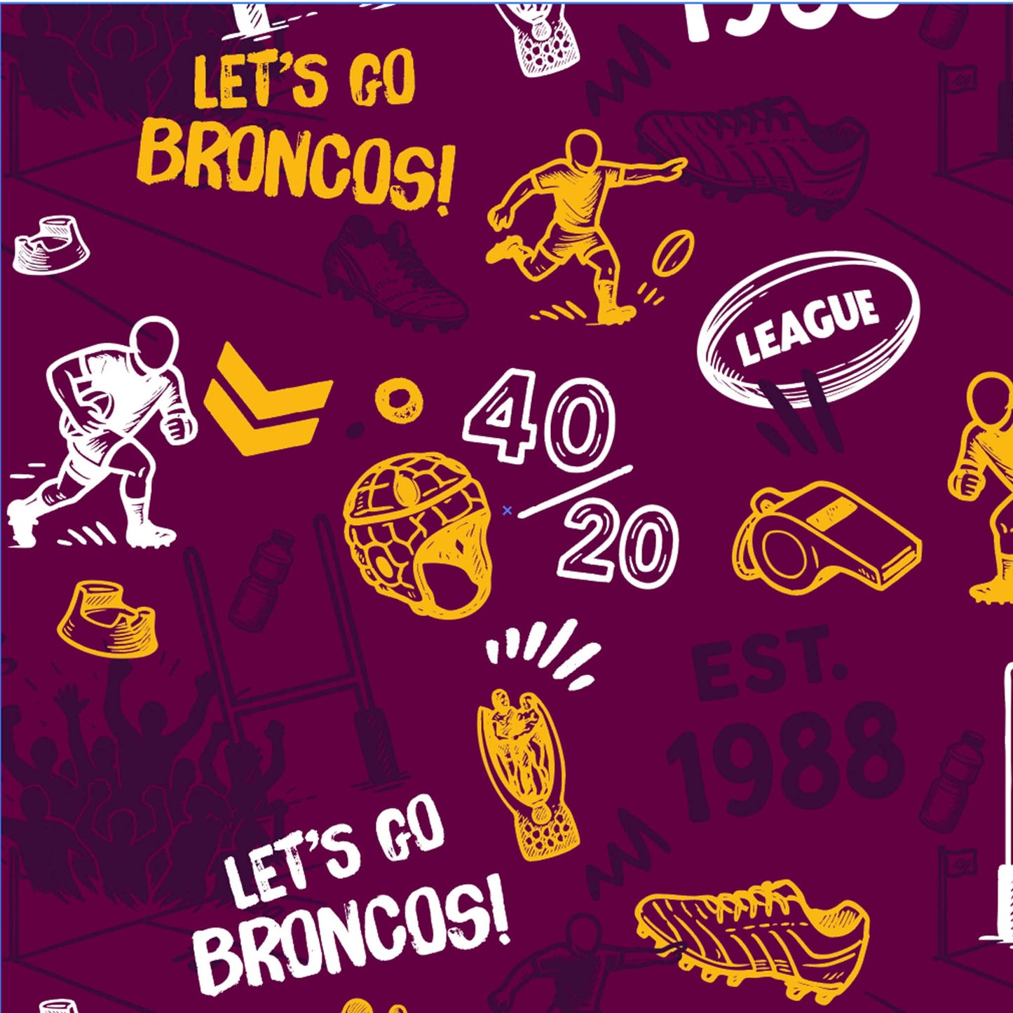 Brisbane Broncos Scrambler Golf Polo