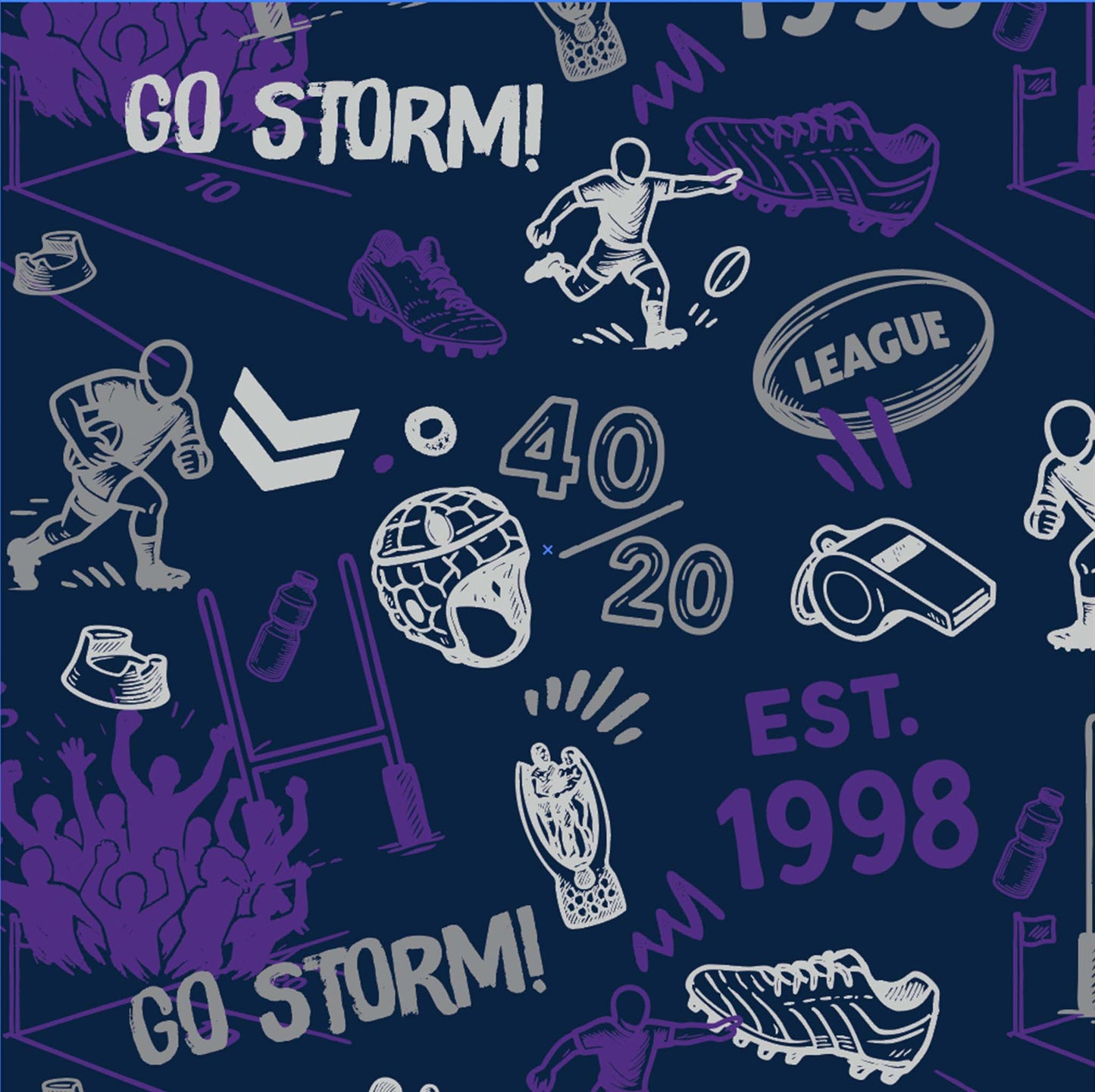 Melbourne Storm Scrambler Golf Polo