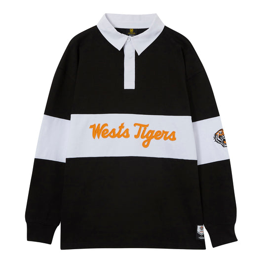 Wests Tigers Mens League Long Sleeve Polo