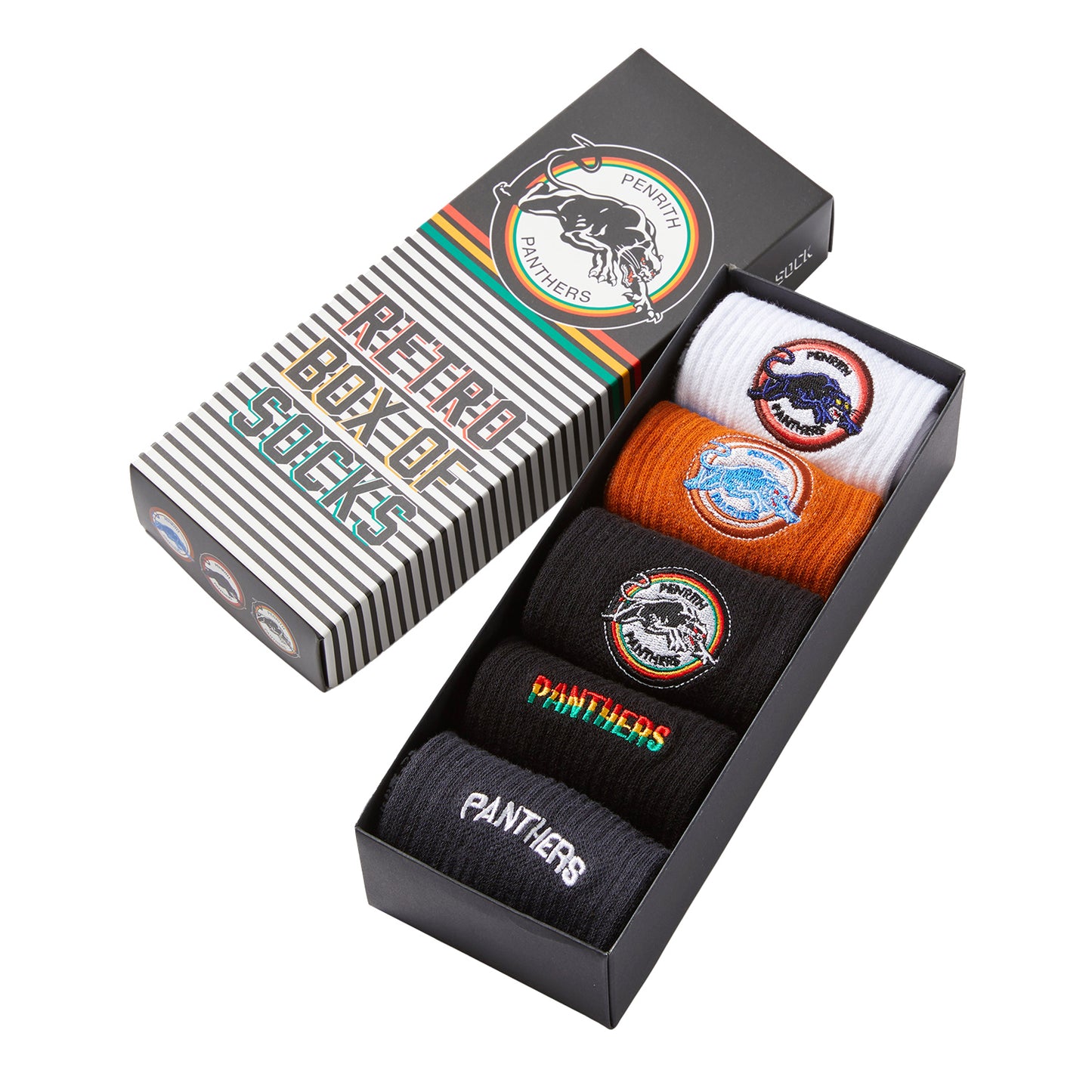 Penrith Panthers Mens Retro Box Of Socks