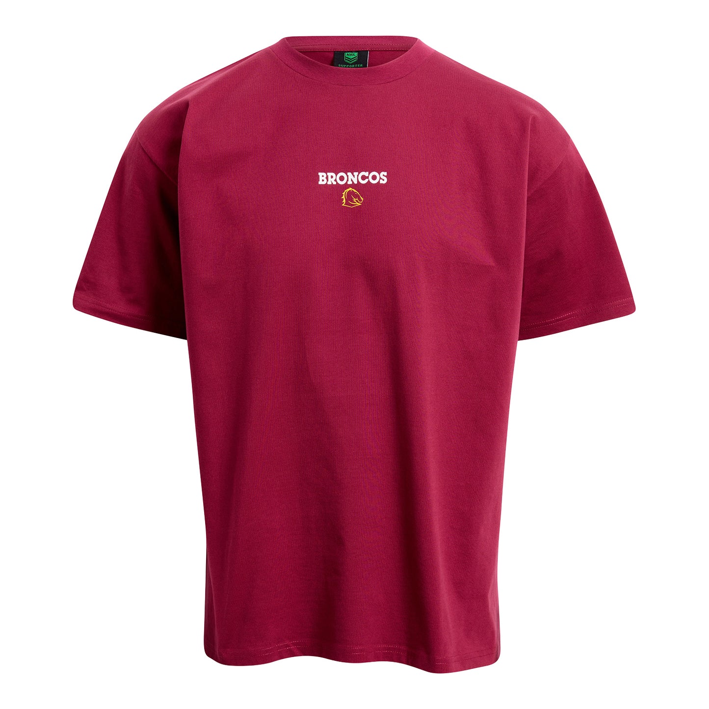 Brisbane Broncos Adult Heavy Weight Clip T-Shirt