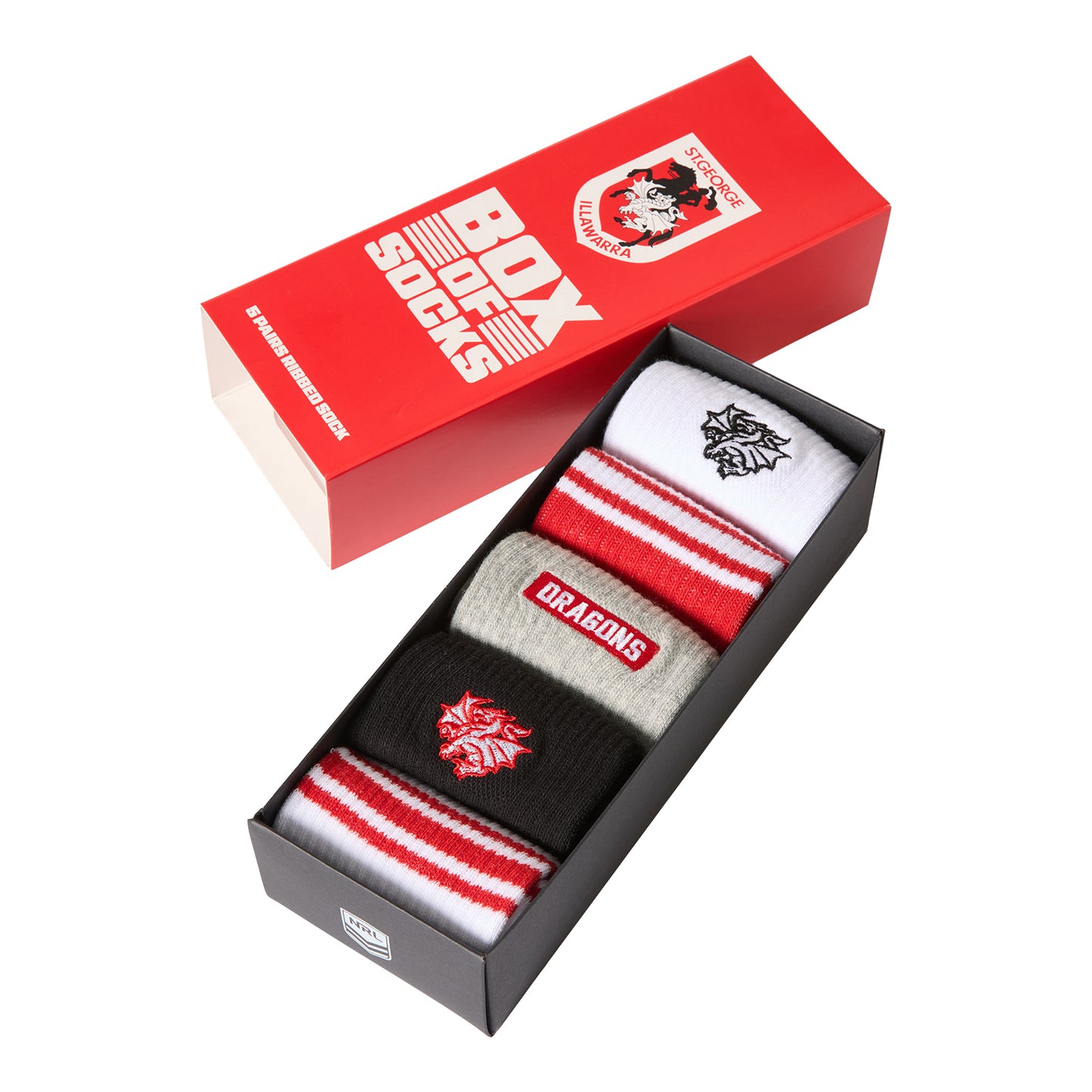 St. George Illawarra Dragons Everyday Box Of Socks
