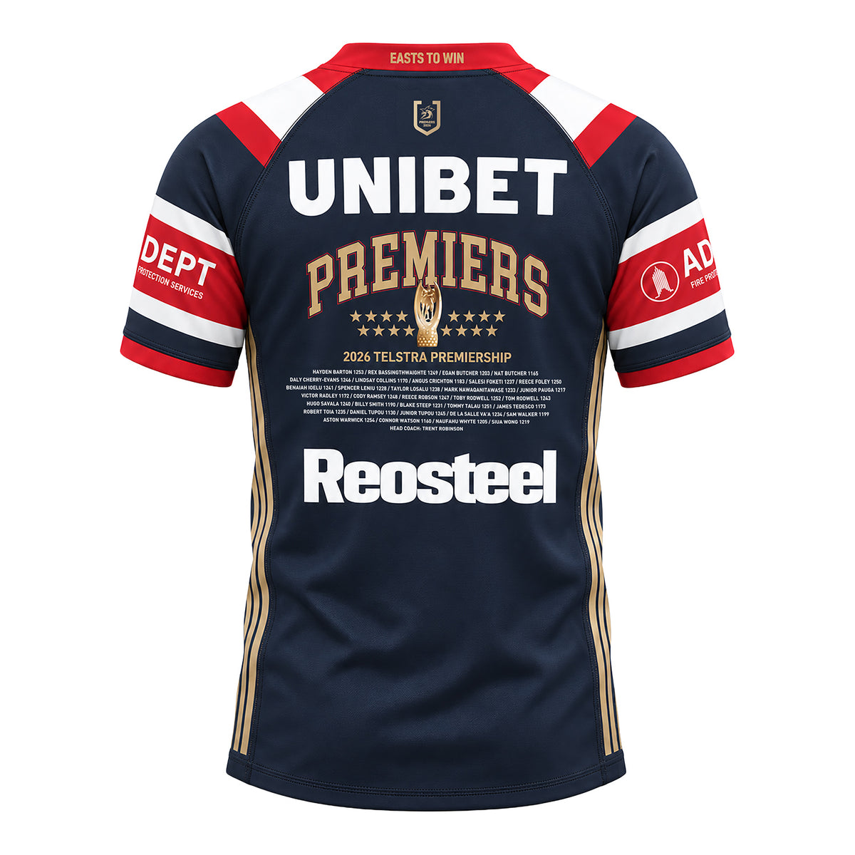 Sydney Roosters Mens 2026 Adidas Premiership Replica Jersey