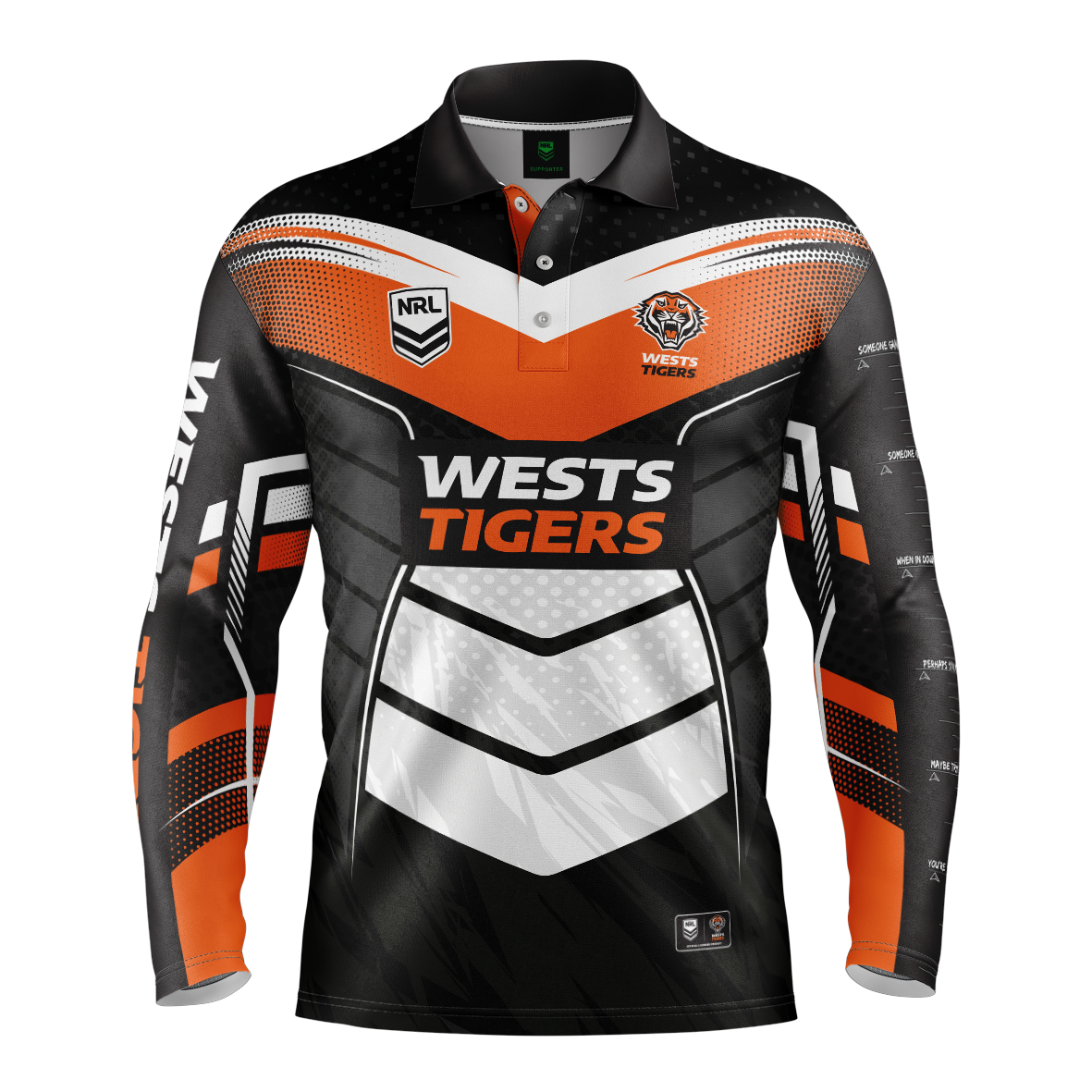 Wests Tigers Cyber Fishing Shirt Youth