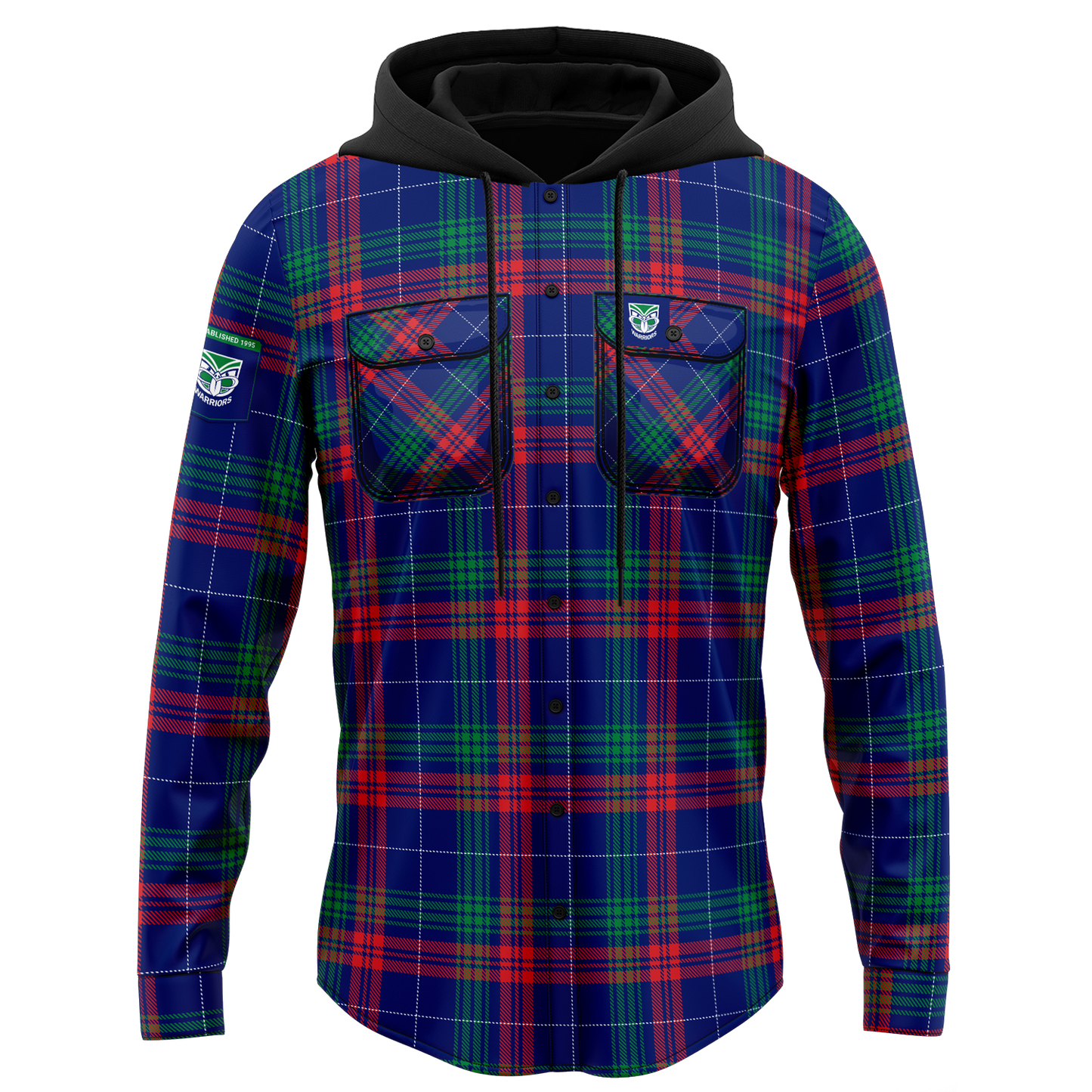 New Zealand Warriors Hooded Flannel Shirt