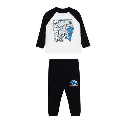 Cronulla-Sutherland Sharks Infant Raglan Cuffed Sleeve PJ Set
