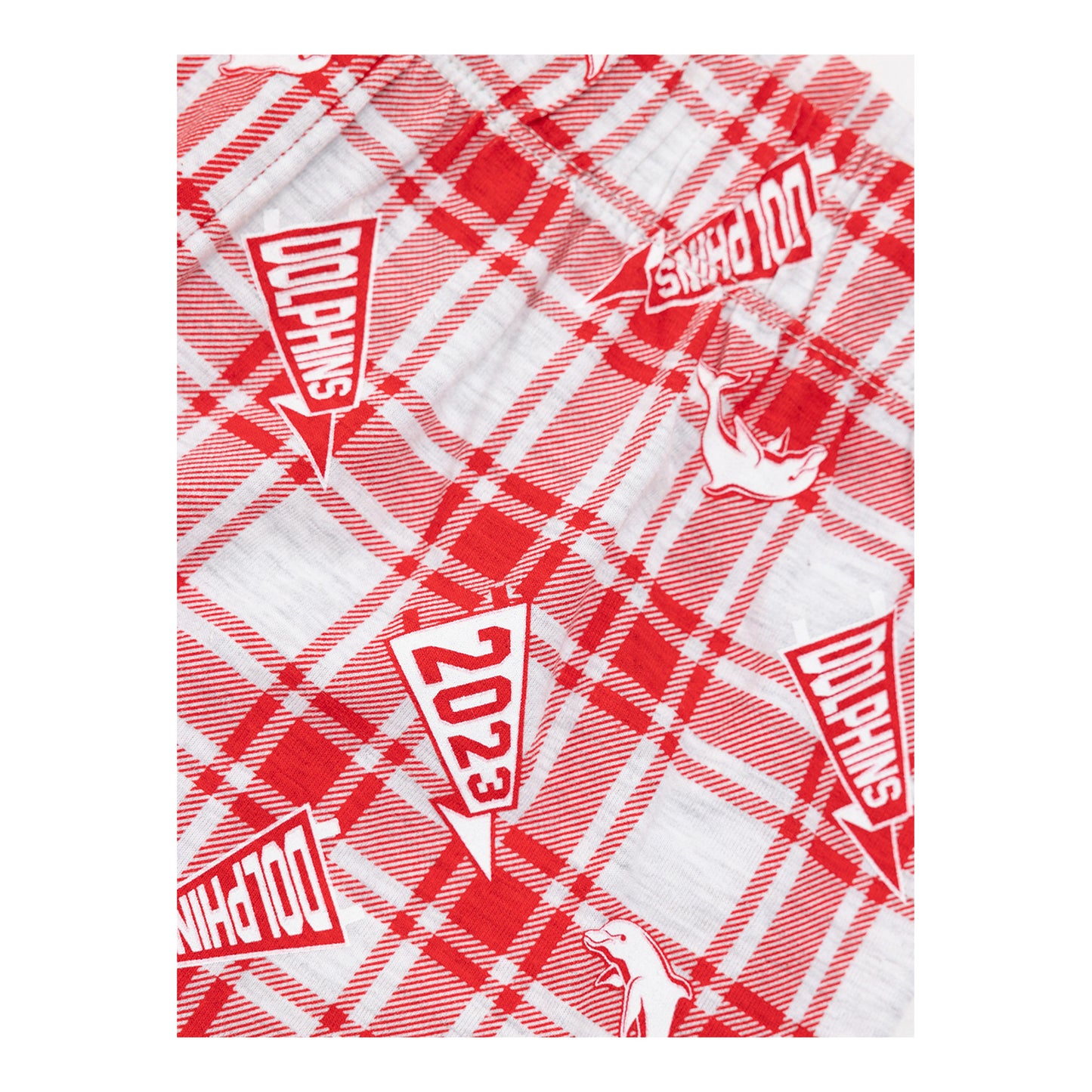 Dolphins Toddler Check PJ Set