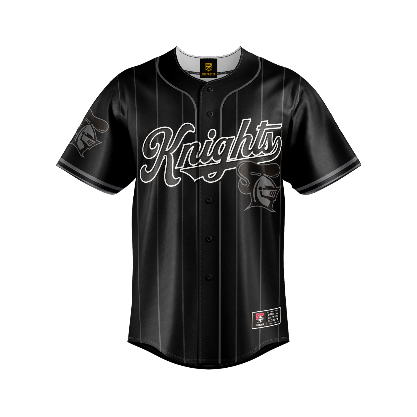 Newcastle Knights Adult Blackout Baseball Shirt