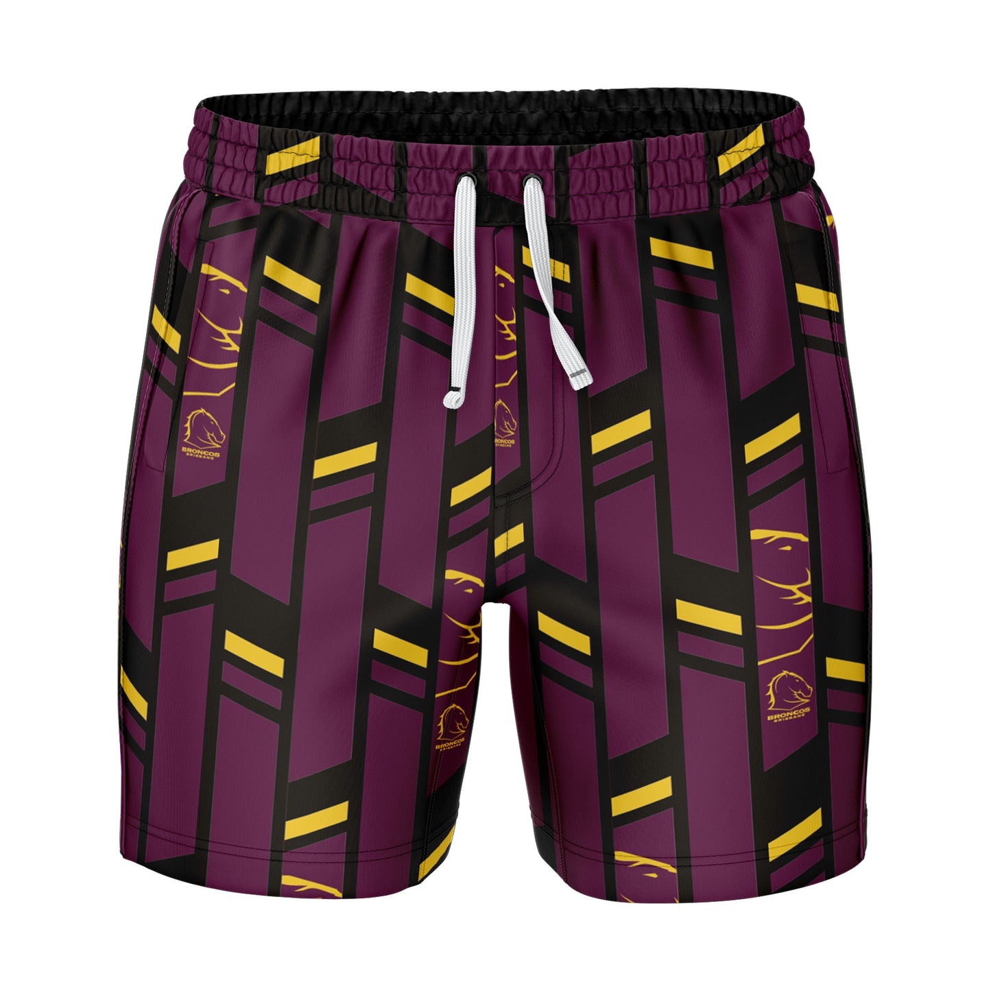Brisbane Broncos Mens Riviera Volley Swim Shorts