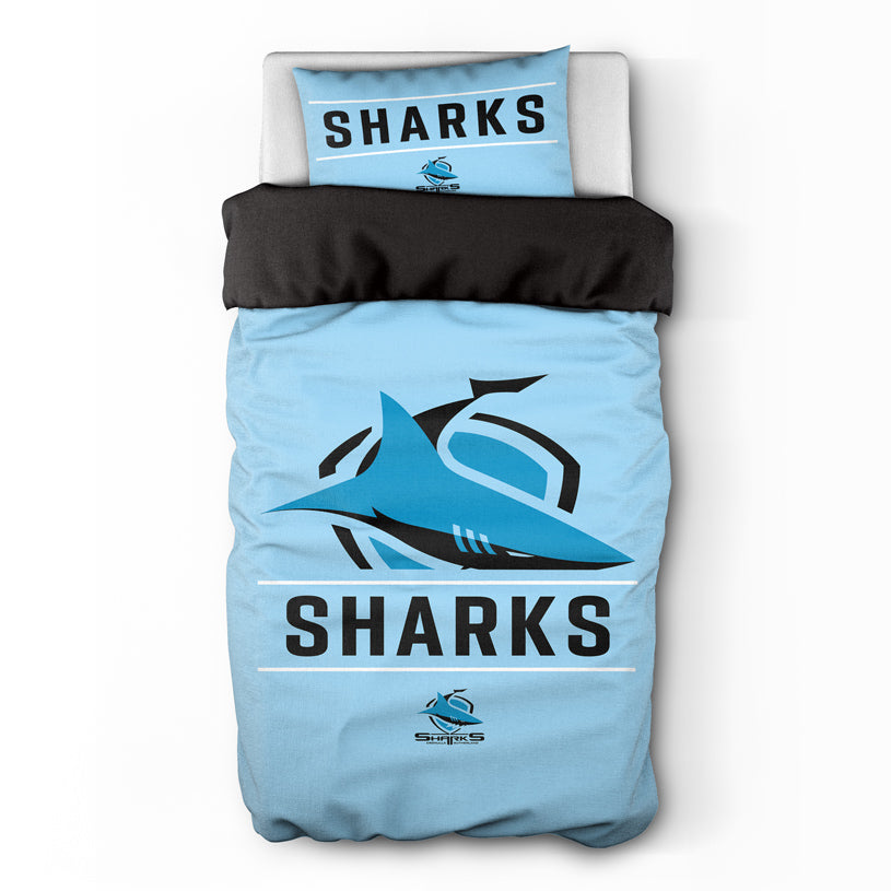 Cronulla-Sutherland Sharks Quilt Cover Set Single