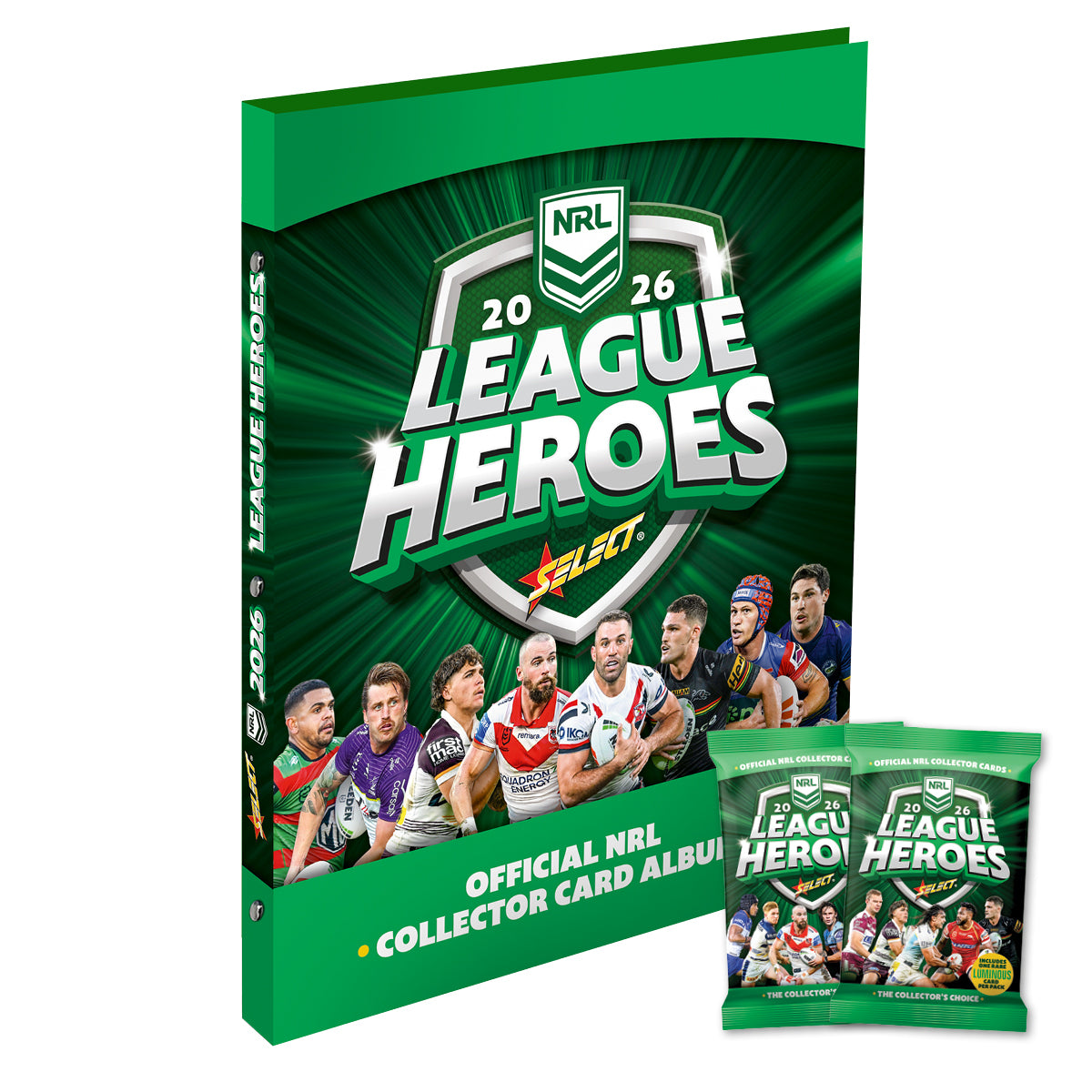 NRL 2026 League Heroes Binder Album With 2 Packs - Pre-Order