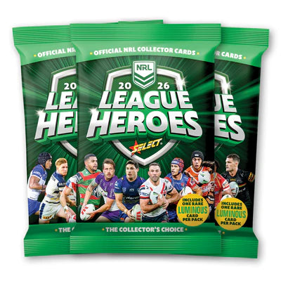 NRL 2026 League Heroes Starter 3 Packs With Exclusives - Pre-Order