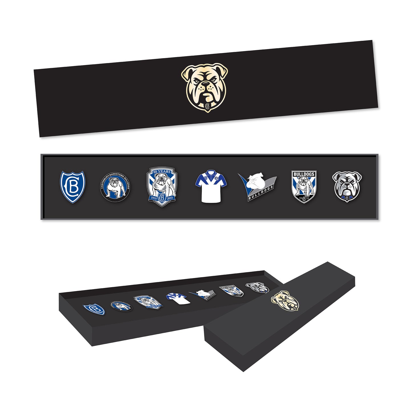 Canterbury-Bankstown Bulldogs Logo Pin Set