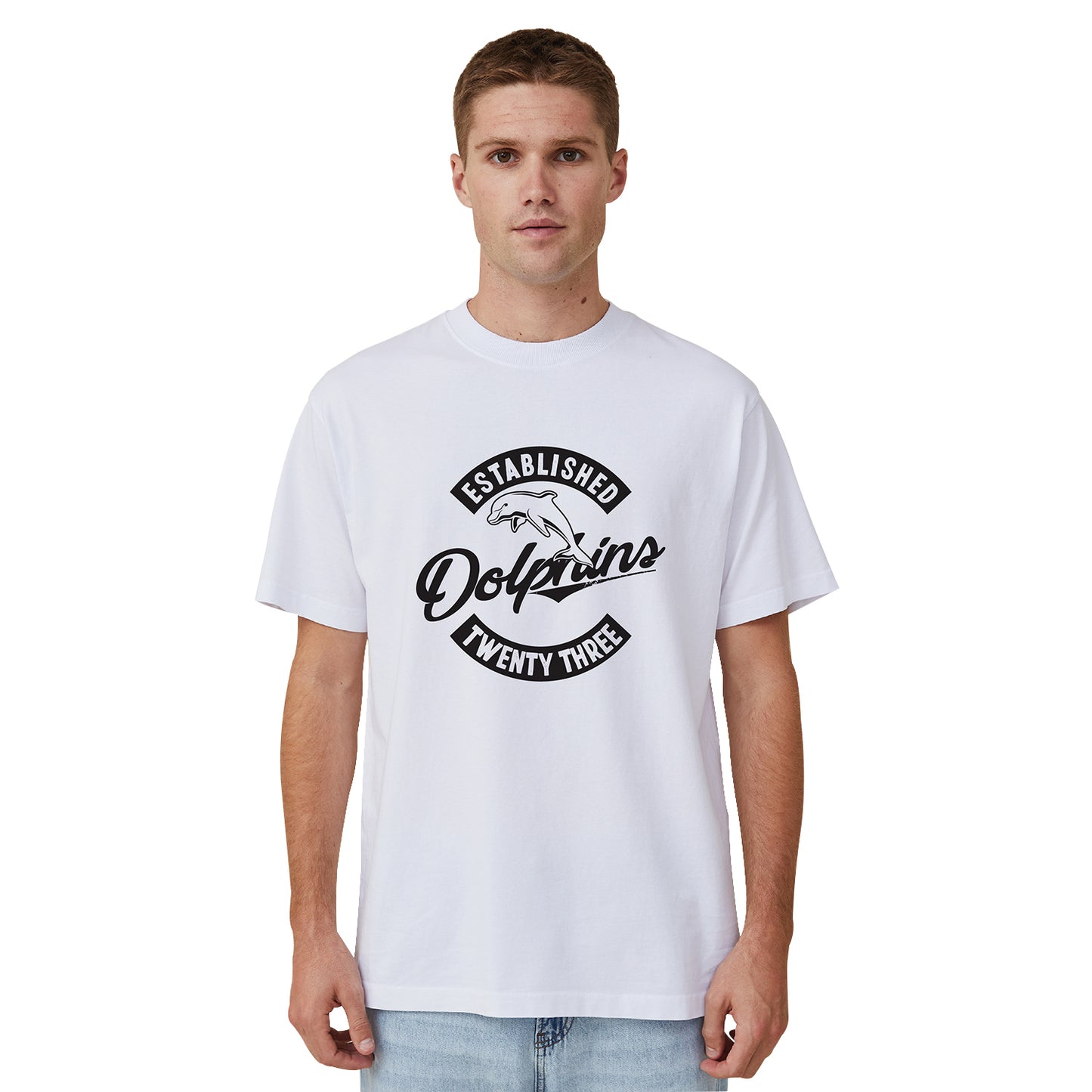 Dolphins Mens Spinner Tee