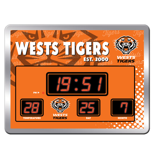 Wests Tigers LED Scoreboard Clock