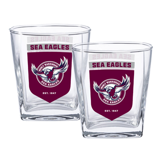Manly-Warringah Sea Eagles 2 Pack Spirit Glasses
