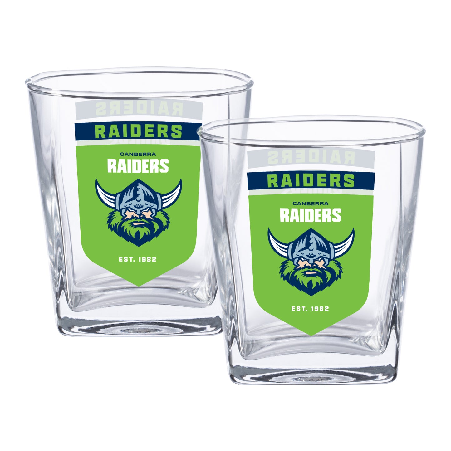 Canberra Raiders 2 Pack Spirit Glasses