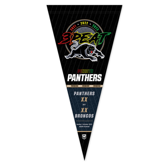 Penrith Panthers 2023 Premiers Pennant Score Flag