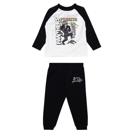 Penrith Panthers Infant Raglan Cuffed Sleeve PJ Set