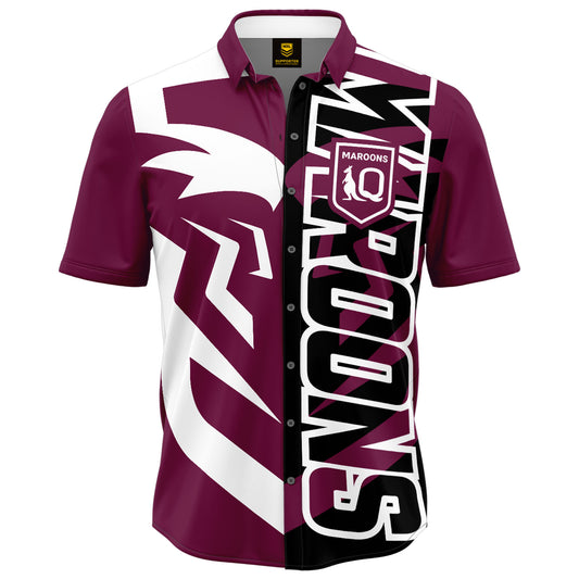 QLD Maroons Mens 'Showtime' Party Shirt
