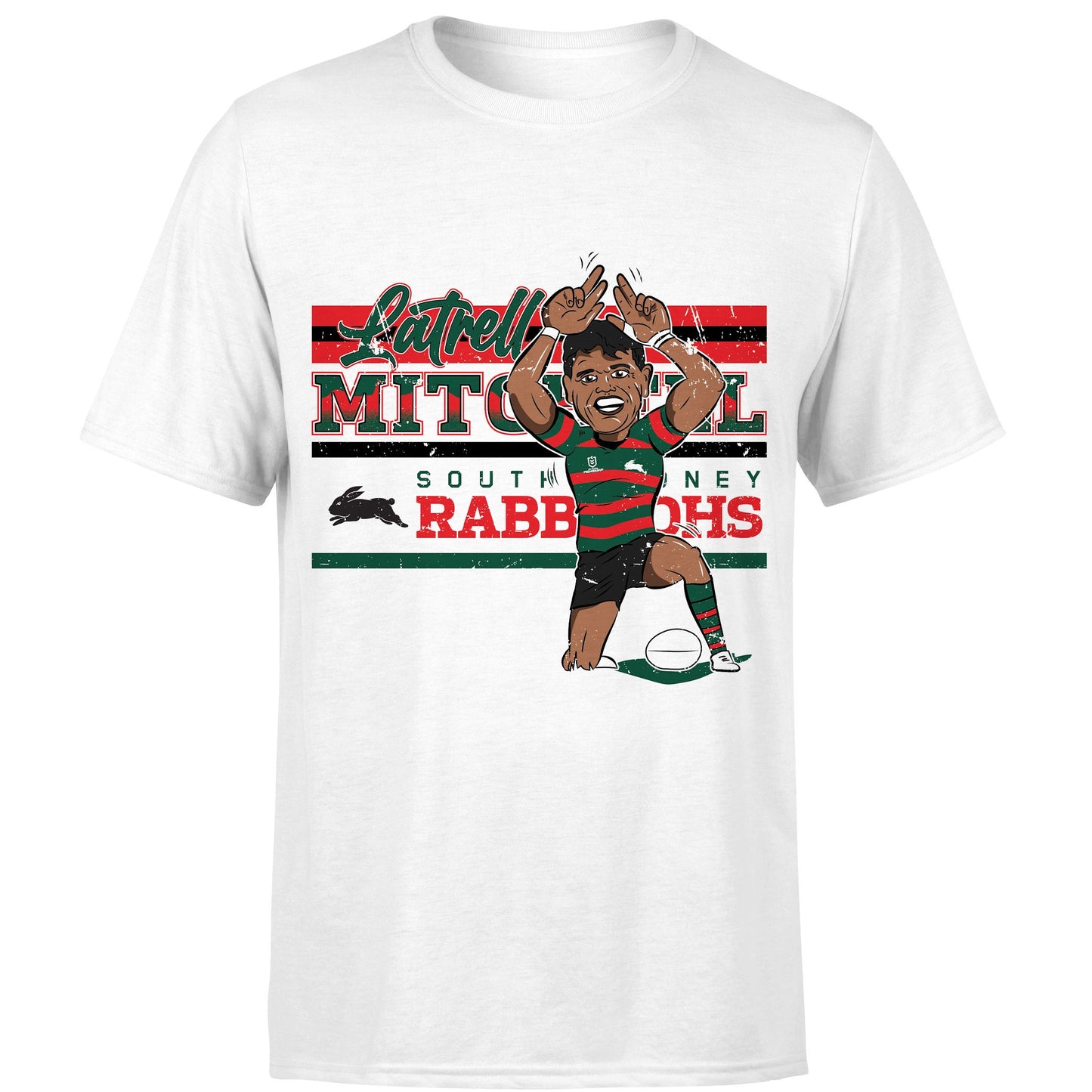South Sydney Rabbitohs Latrell Mitchell Adults Caricature Tee