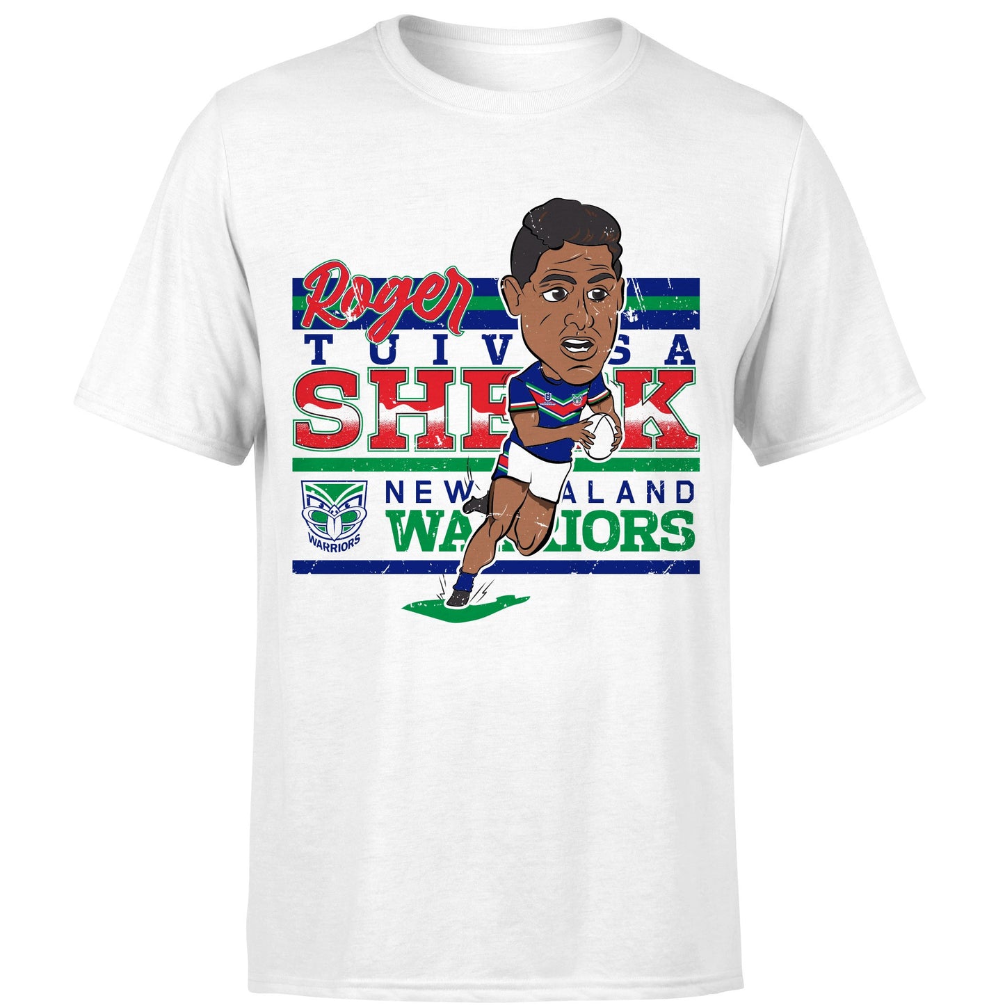 New Zealand Warriors Roger Tuivasa Sheck Adults Caricature Tee