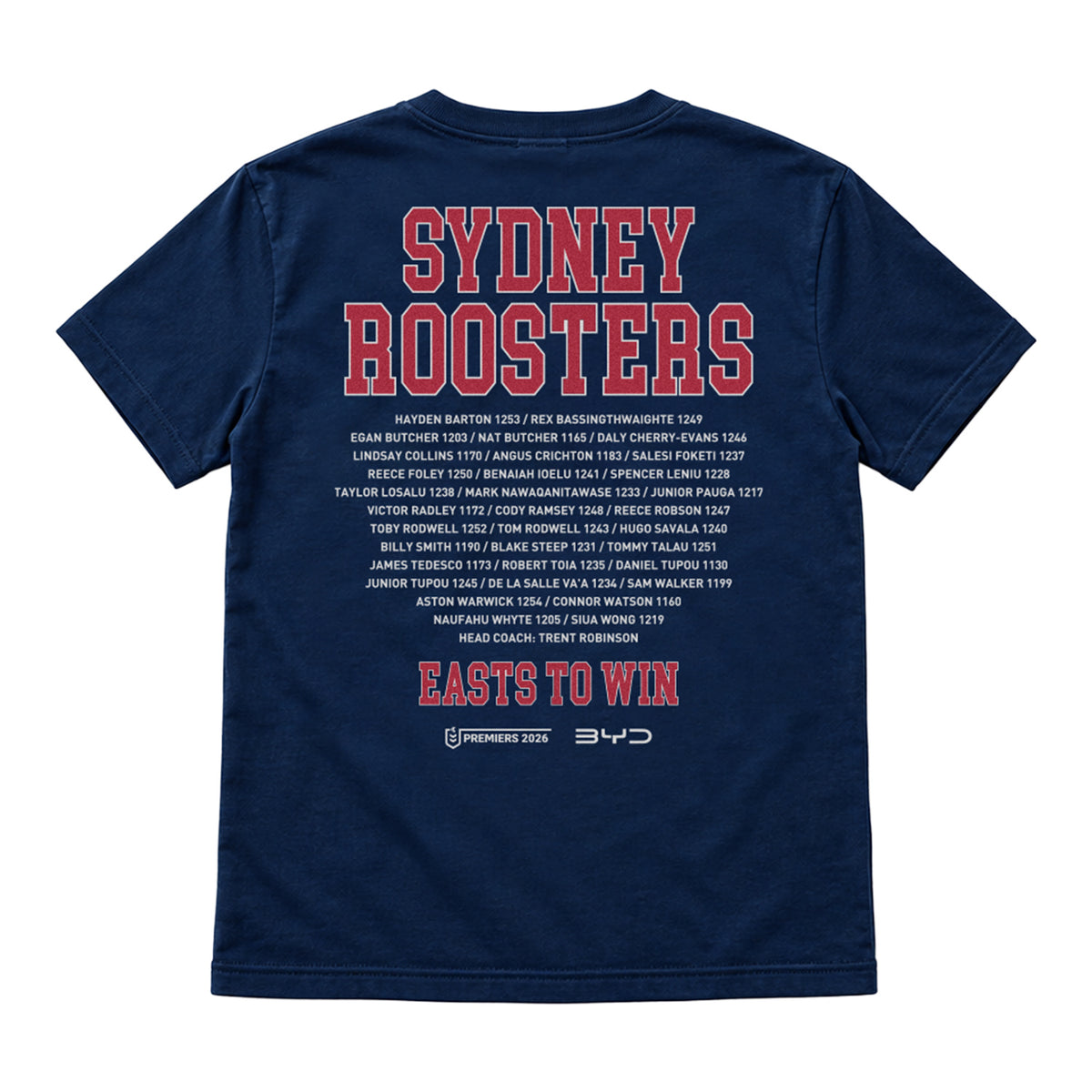 Sydney Roosters Mens 2026 Adidas Premiership Tee - Pre-Order