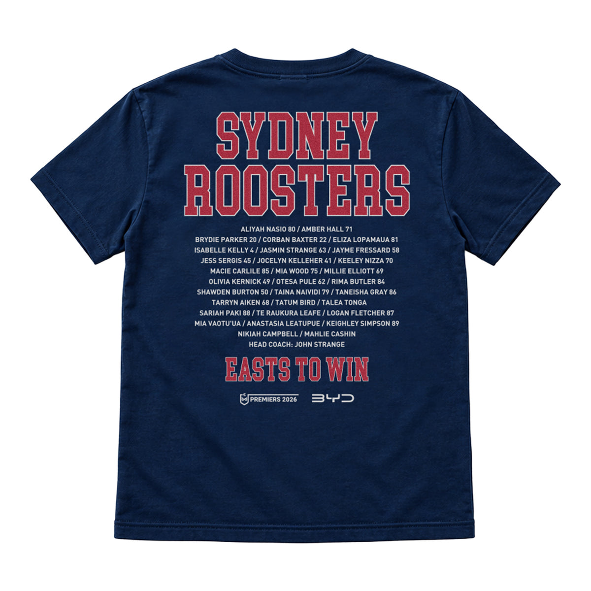 Sydney Roosters Adult 2026 Adidas NRLW Premiership Tee - Pre-Order - View 2