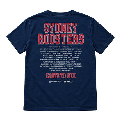 Sydney Roosters Adult 2026 Adidas NRLW Premiership Tee - Pre-Order - View 2
