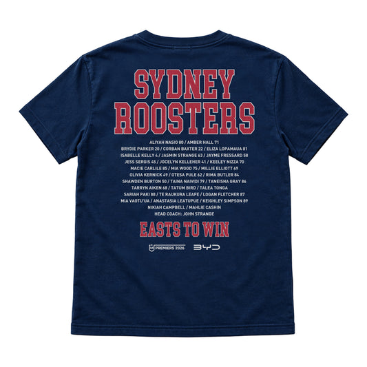 Sydney Roosters Adult 2026 Adidas NRLW Premiership Tee - Pre-Order - View 2