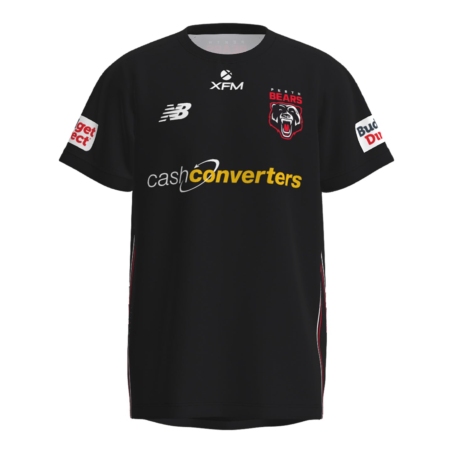 Perth Bears Mens Training Tee Ss Black