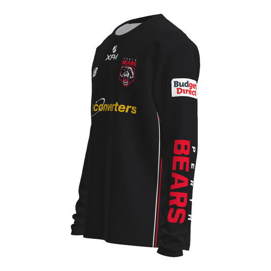 Perth Bears Mens Training Tee Ls Black - View 2