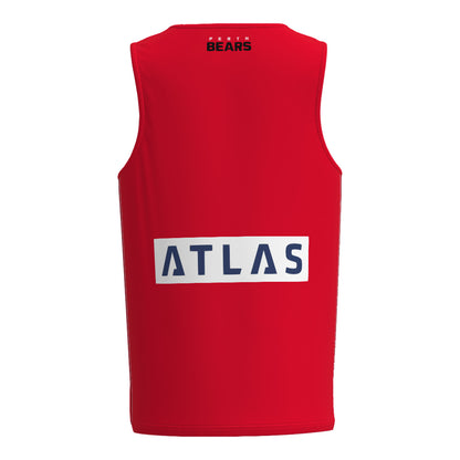 Perth Bears Mens Training Singlet Red - View 3