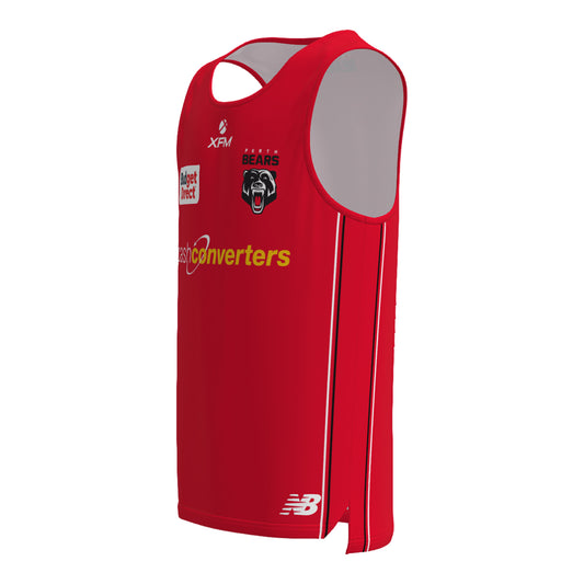 Perth Bears Mens Training Singlet Red - View 2