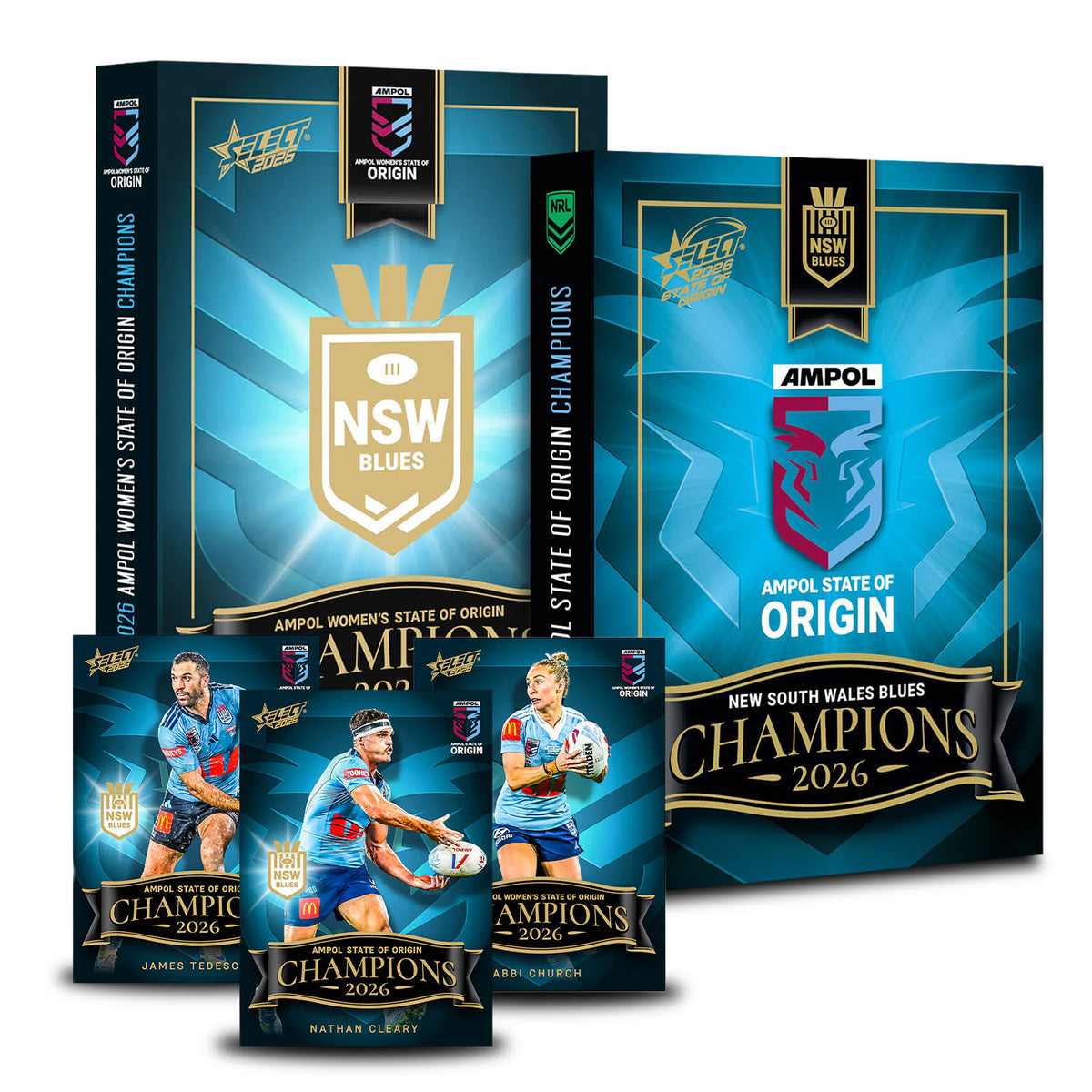 NSW Blues Men's & Women's State of Origin 2026 Champion Card Set Bundle - View 1