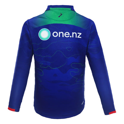 New Zealand Warriors 2024 Mens Quarter Zip Long Sleeve Training Tee