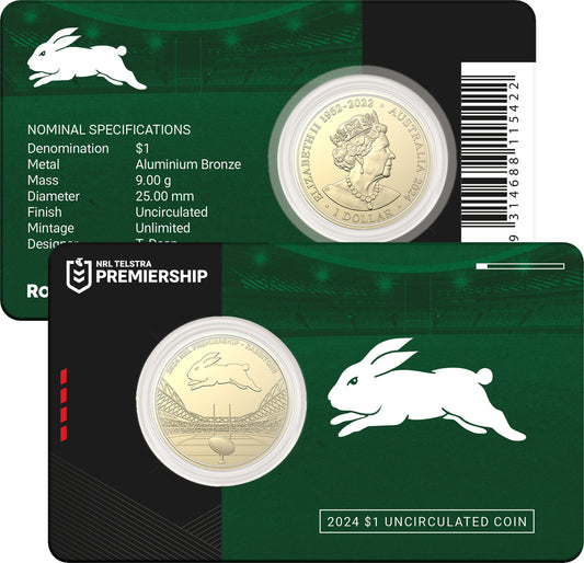 South Sydney Rabbitohs Coin In Card