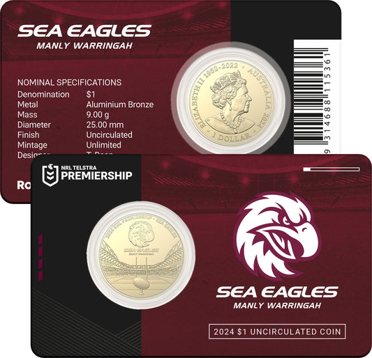 Manly-Warringah Sea Eagles Coin In Card