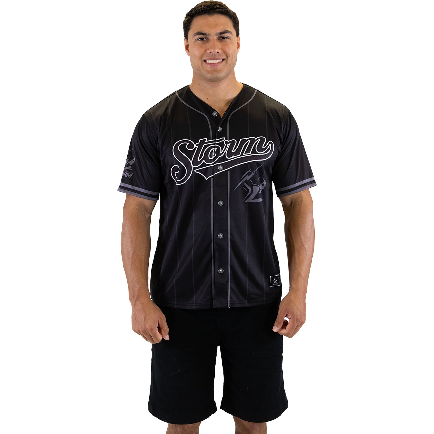 Melbourne Storm Adult Blackout Baseball Shirt