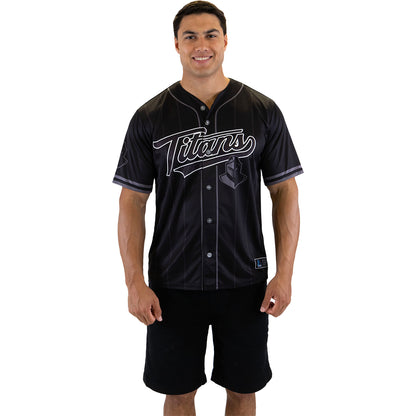 Gold Coast Titans Adult Blackout Baseball Shirt - View 2