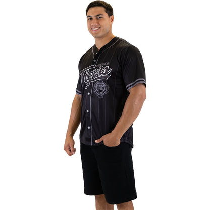 Wests Tigers Adult Blackout Baseball Shirt - View 3