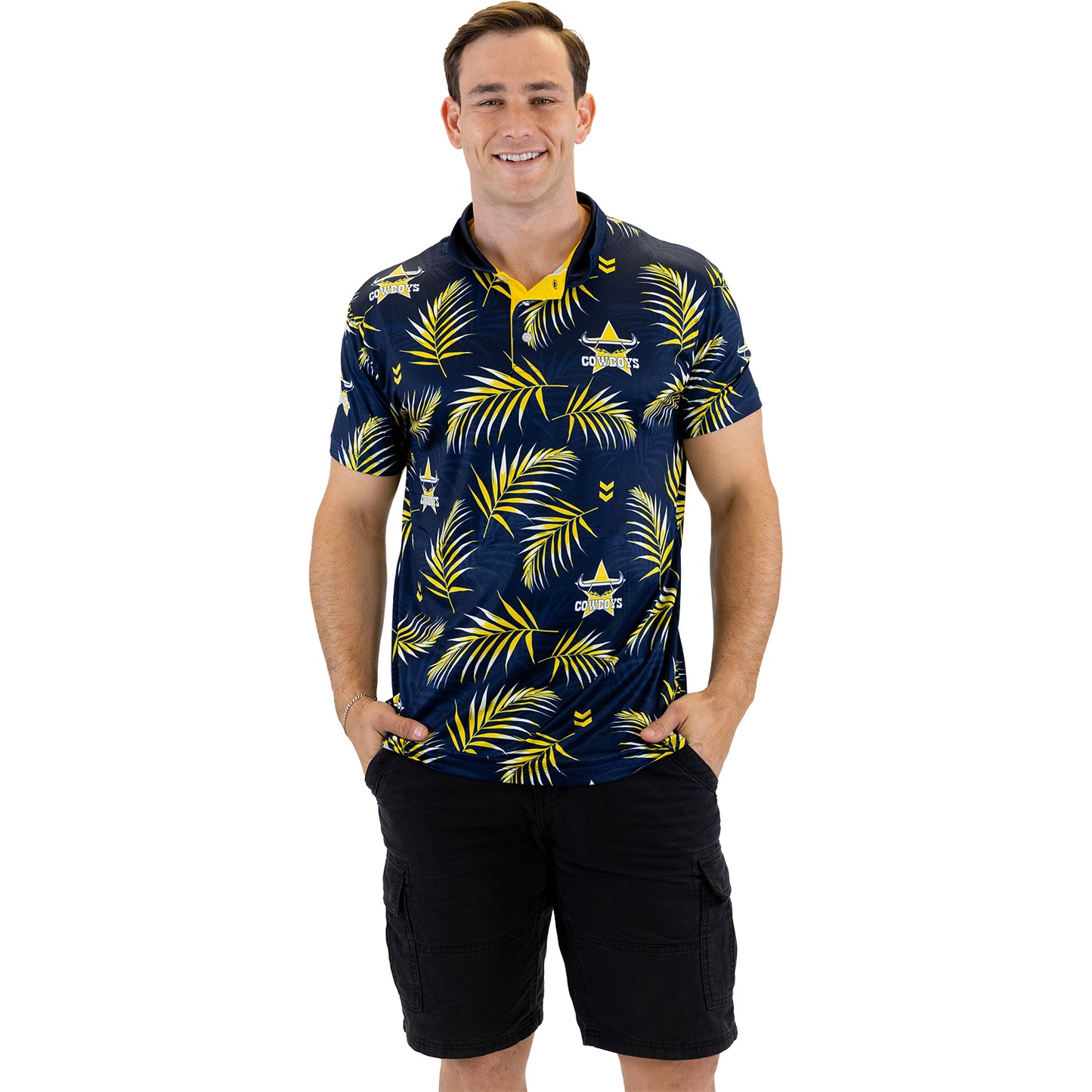 North Queensland Cowboys Adult Palm Beach Golf Polo Shirt