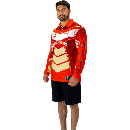 Dolphins Cyber Fishing Shirt Mens - View 2