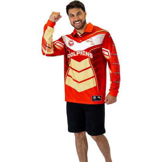 Dolphins Cyber Fishing Shirt Mens - View 1