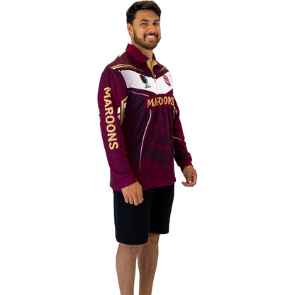 QLD Maroons Mens Cyber Fishing Shirt - View 3