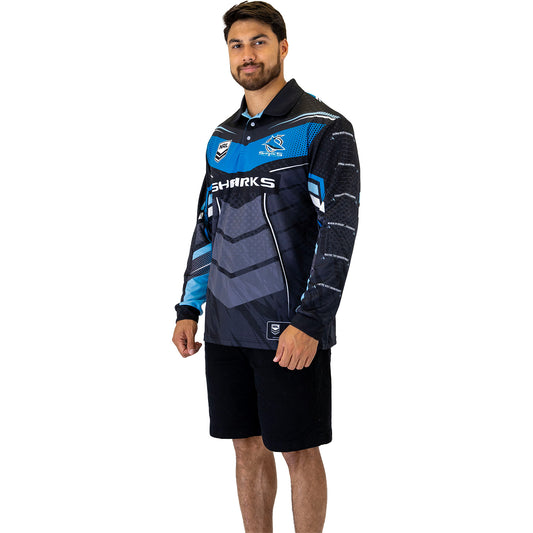 Sharks Cyber Fishing Shirt Mens - View 2